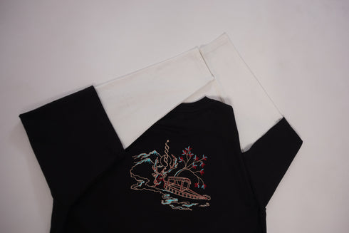 Black Embroidered T-Shirt